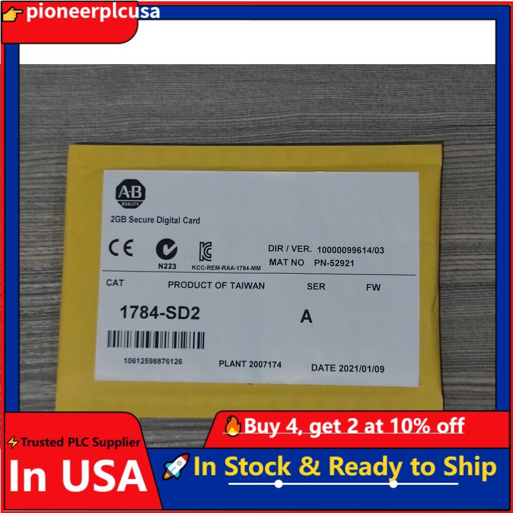 New AB 1784-SD2 Secure Digital Memory Card 2GB in Bag Sealed 1784SD2 US Free Tax