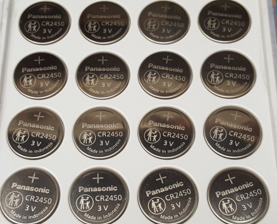 (10 pcs) COIN BATTERY, CR2450, Panasonic, 3V, 24.5MM