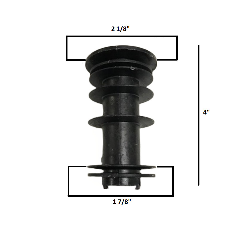 Chromcraft 1 7/8" x 2 1/8" Plastic Insert Bushing For Chair or Stool Set of 6