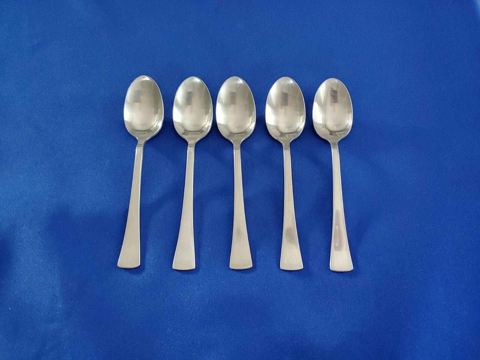 5- Wallace CITATION Stainless GLOSSY Silverware 5 7/8" Teaspoons