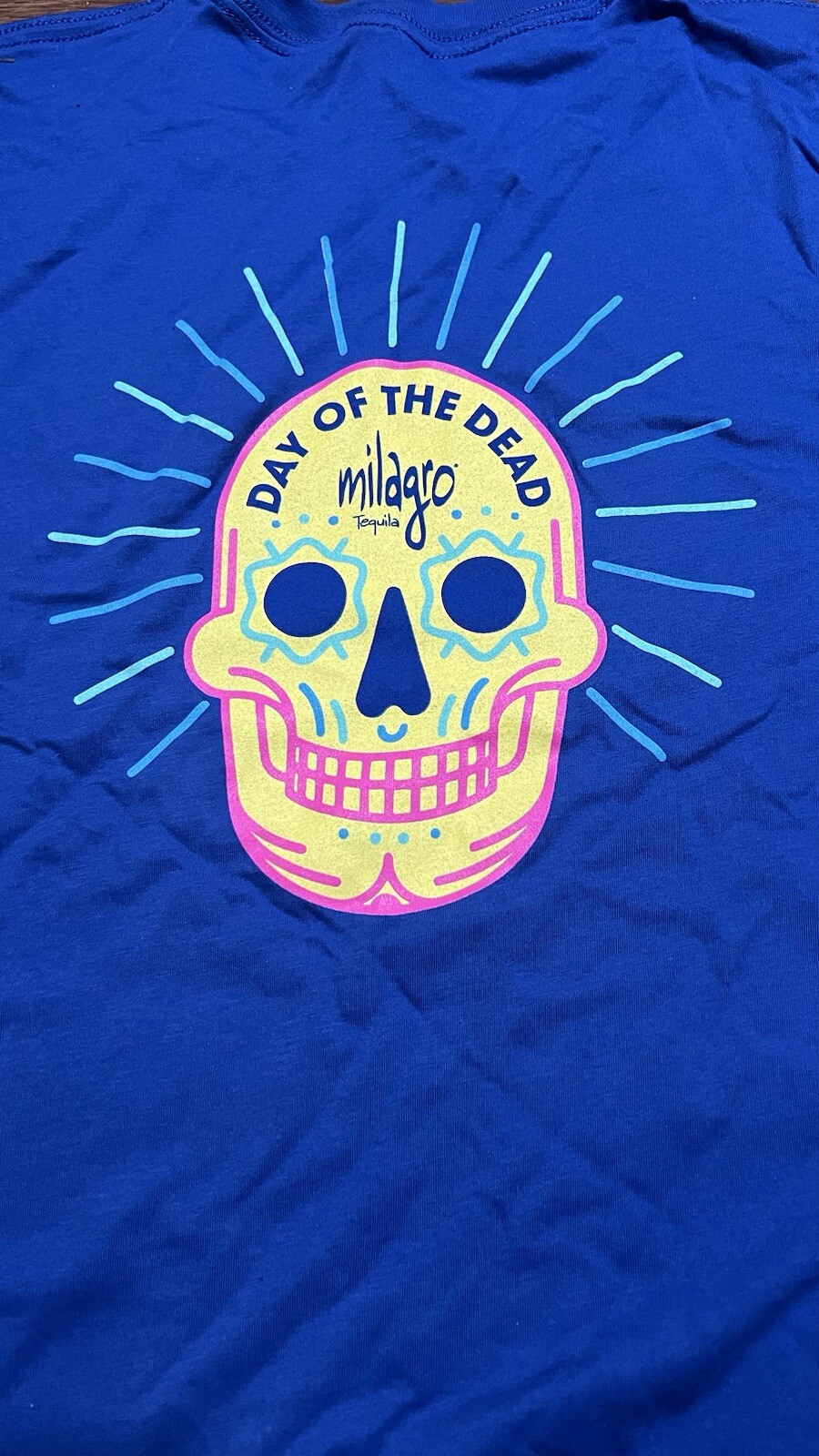 Milagro Tequila “Day Of The Dead” T Shirt. Double Sided. Adult 2XL . Free Ship