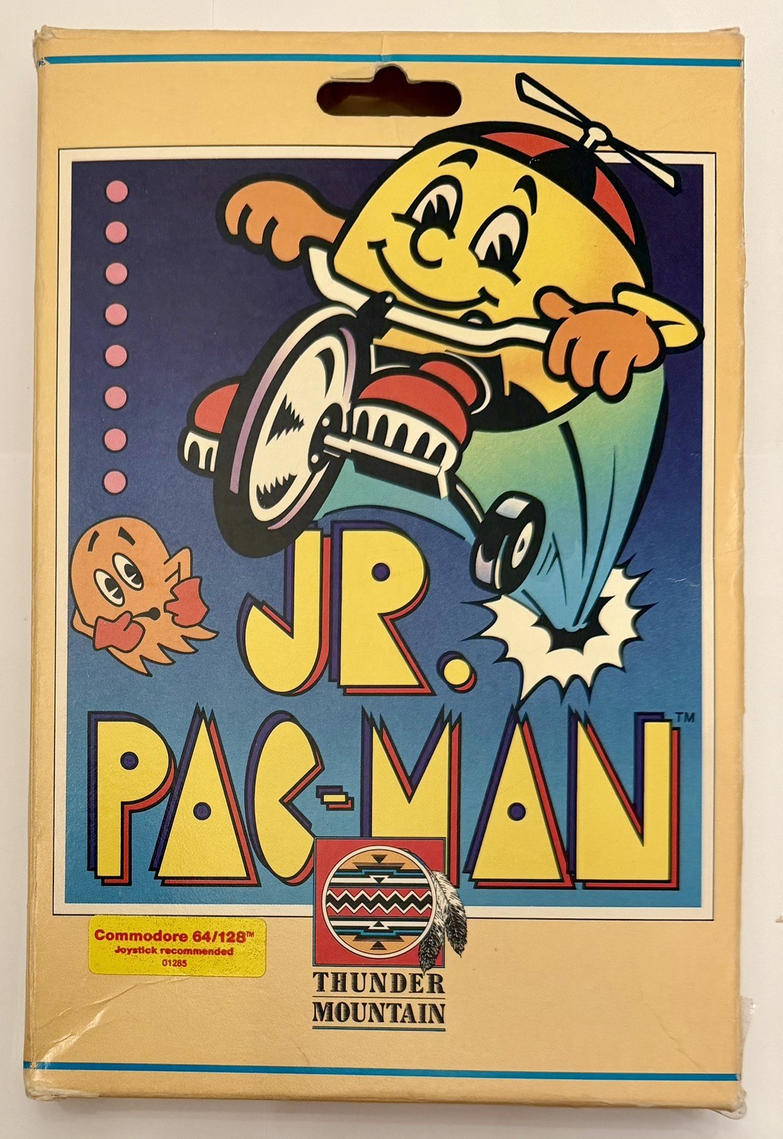 Jr. Pac-Man Thunder Mountain Commodore 64 C64 Floppy Disk 1984 CIB Free Shipping