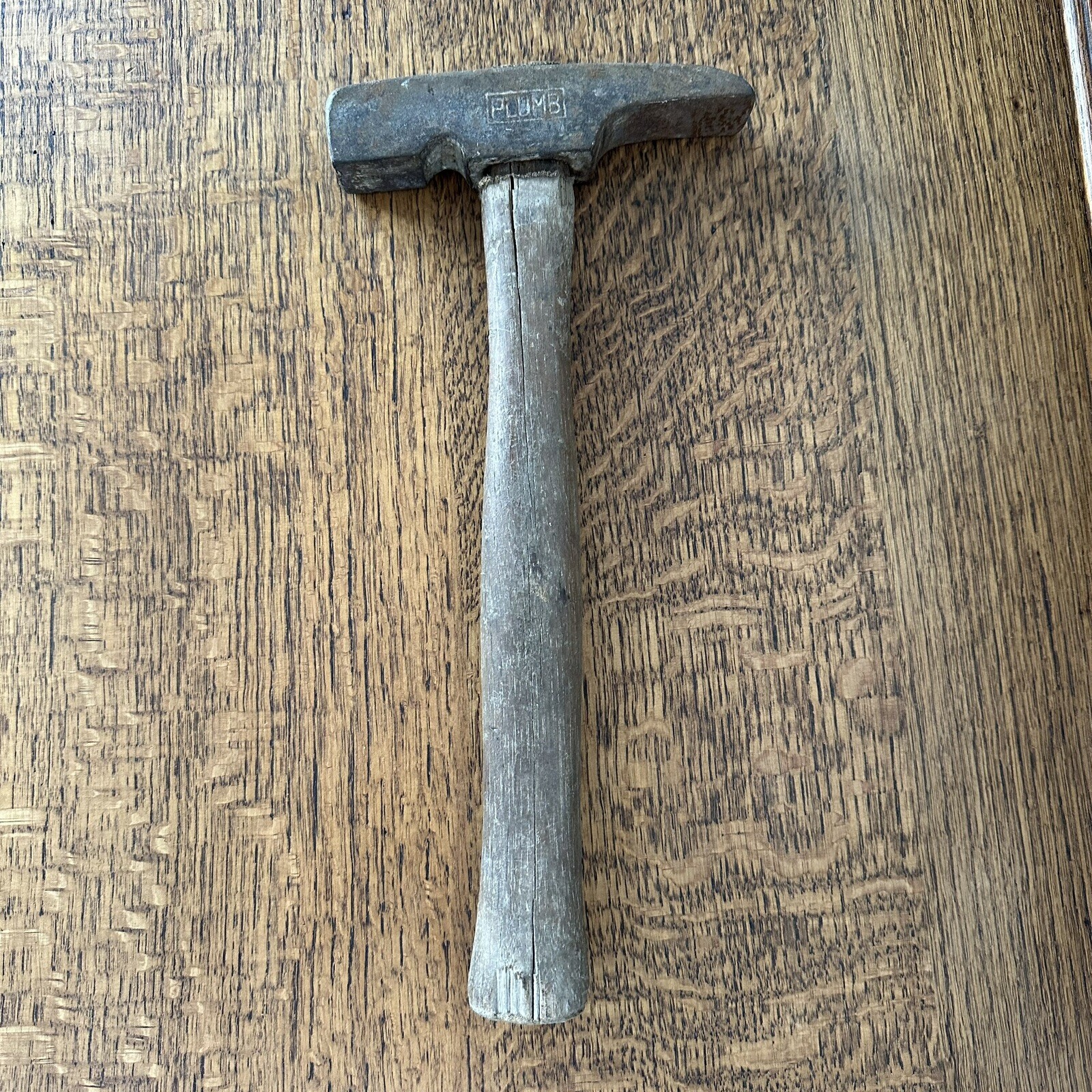 Vintage Plumb Brick Masonry Rock Hammer Weights 1 LB 8OZ With Handle