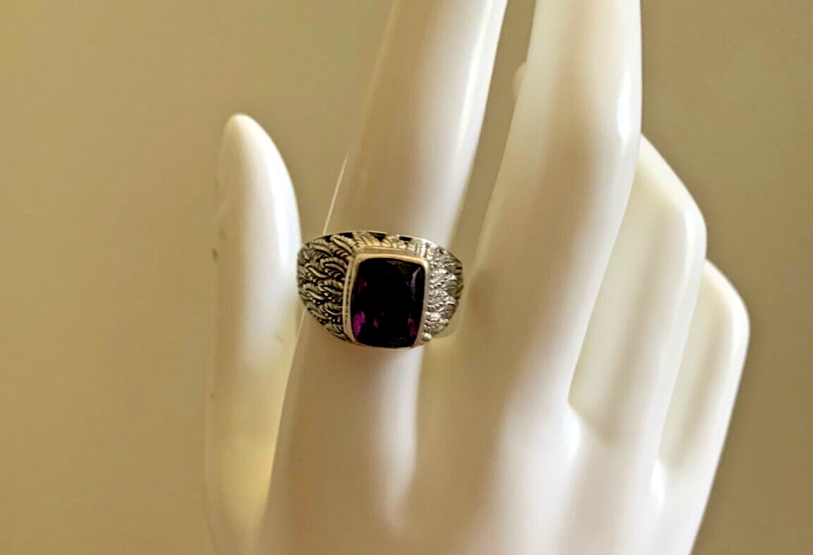 BALI LEGACY Amethyst Ring in Sterling Silver - Size 9