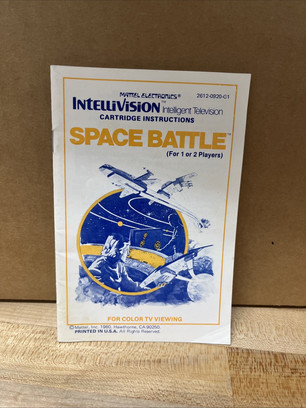 Intellevision Space Battle Manual Only. EX Box 236