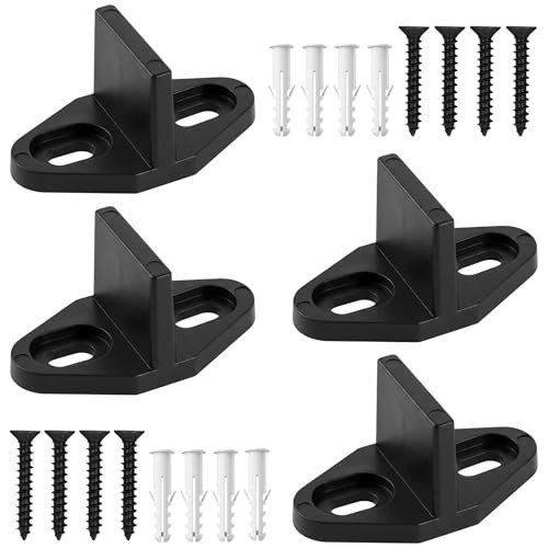 4Pcs Barn Door Floor Guide, Adjustable Sliding Door Bottom Guide Floor Mount