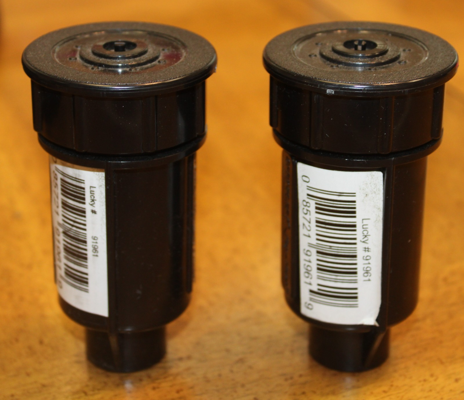 Lot of 2 Lucky Line® Black Plastic Fake Sprinkle Head Key-Hider™ - NEW