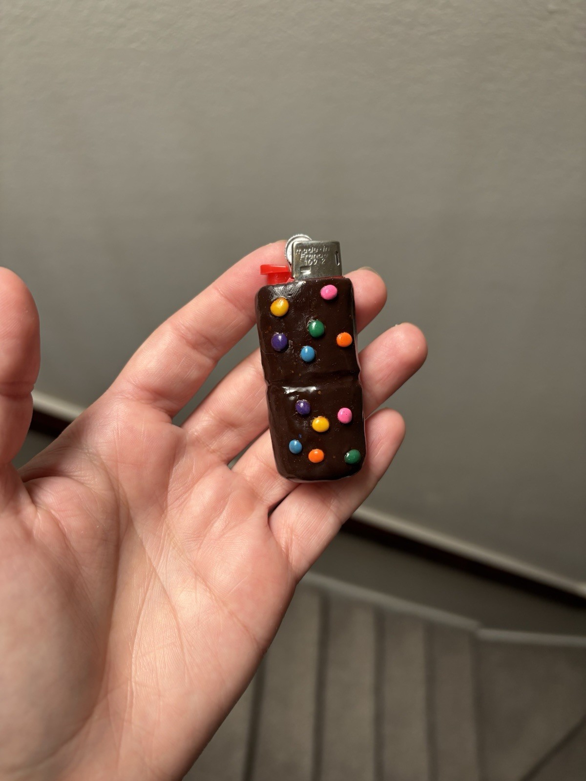 Cosmic Brownie Lighter Polymer Clay Case and Lighter Art