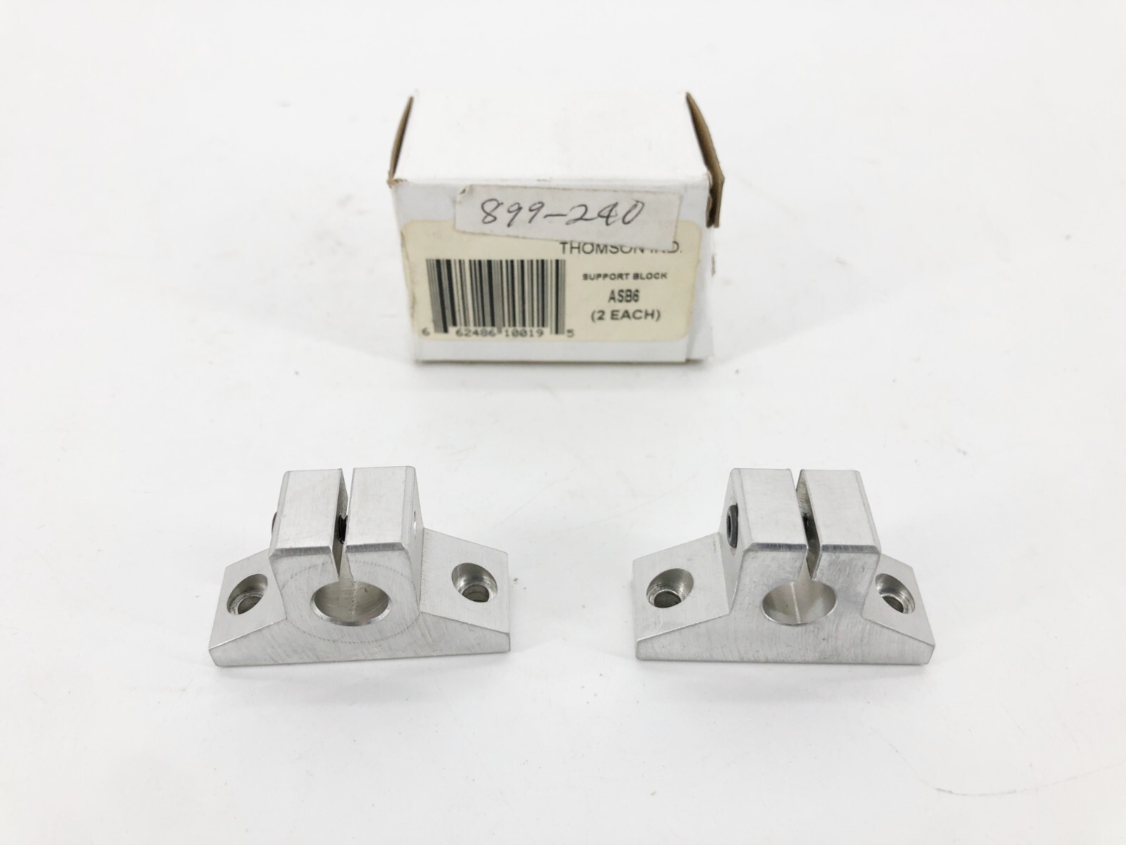 Box of 2 New Thomson ASB6 Linear Guide Shaft Blocks .375" Diameter
