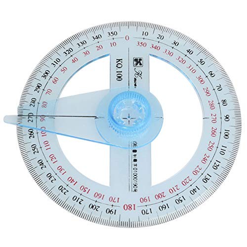 Swing Arm Protractor Plastic 4Inch 360 Degree Protractor with Swing arm