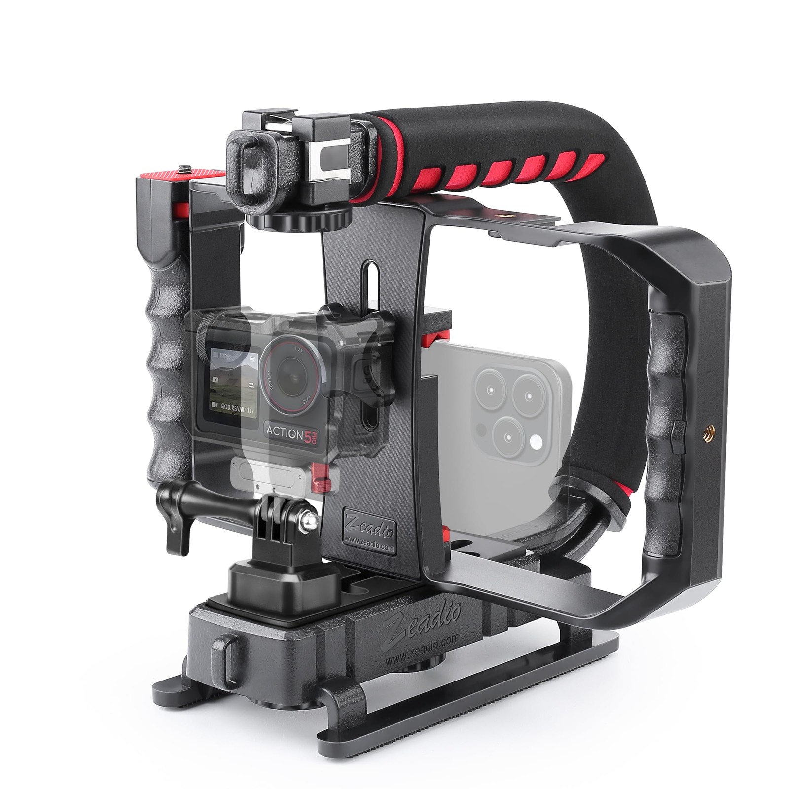 Zeadio Handheld Stabilizer with Smartphone Video Cage Rig