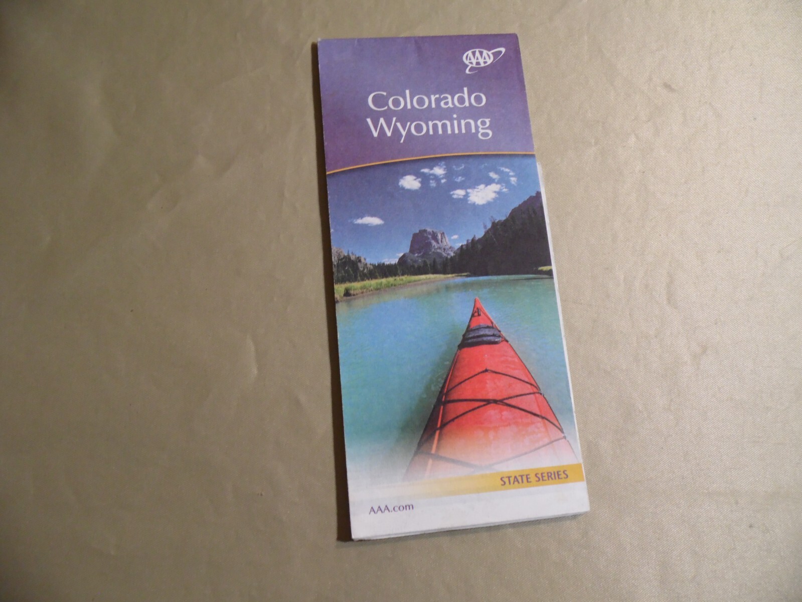 Map of Colorado & Wyoming by AAA / Circa 2012 / Free Domestic Shipping