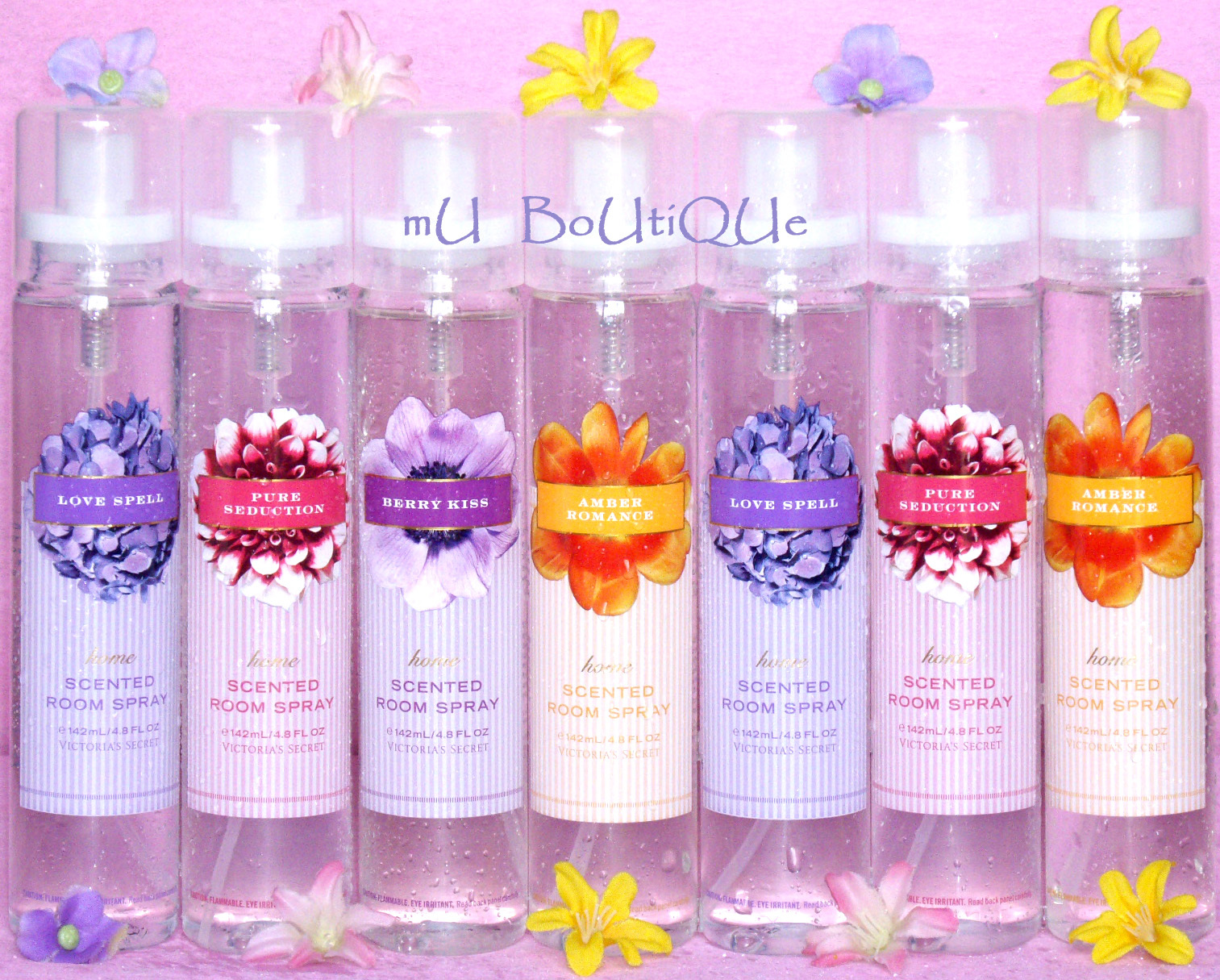 VICTORIA'S SECRET AMBER ROMANCE BERRY KISS LOVE SPELL PURE SEDUCTION ROOM SPRAY