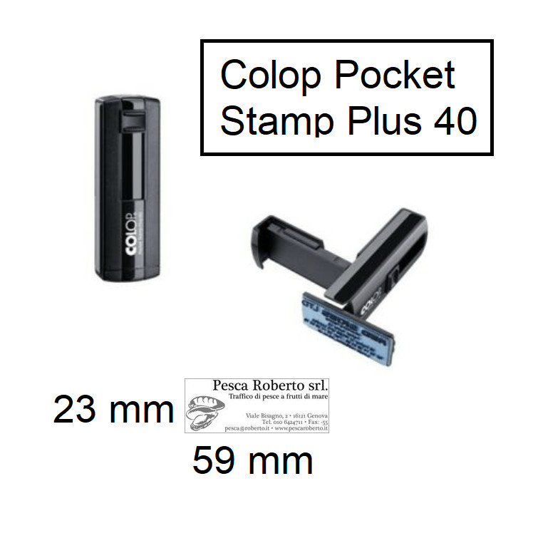 Large Pocket Stamp - Colop Pocket Stamp Plus 40 - Custom Stamp - 23x59mm