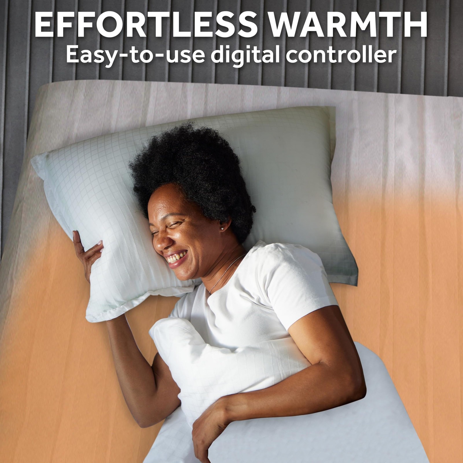 Sunbeam Electric Heated Mattress Pad Twin 75" x 39" 12 Twin, White Non-woven