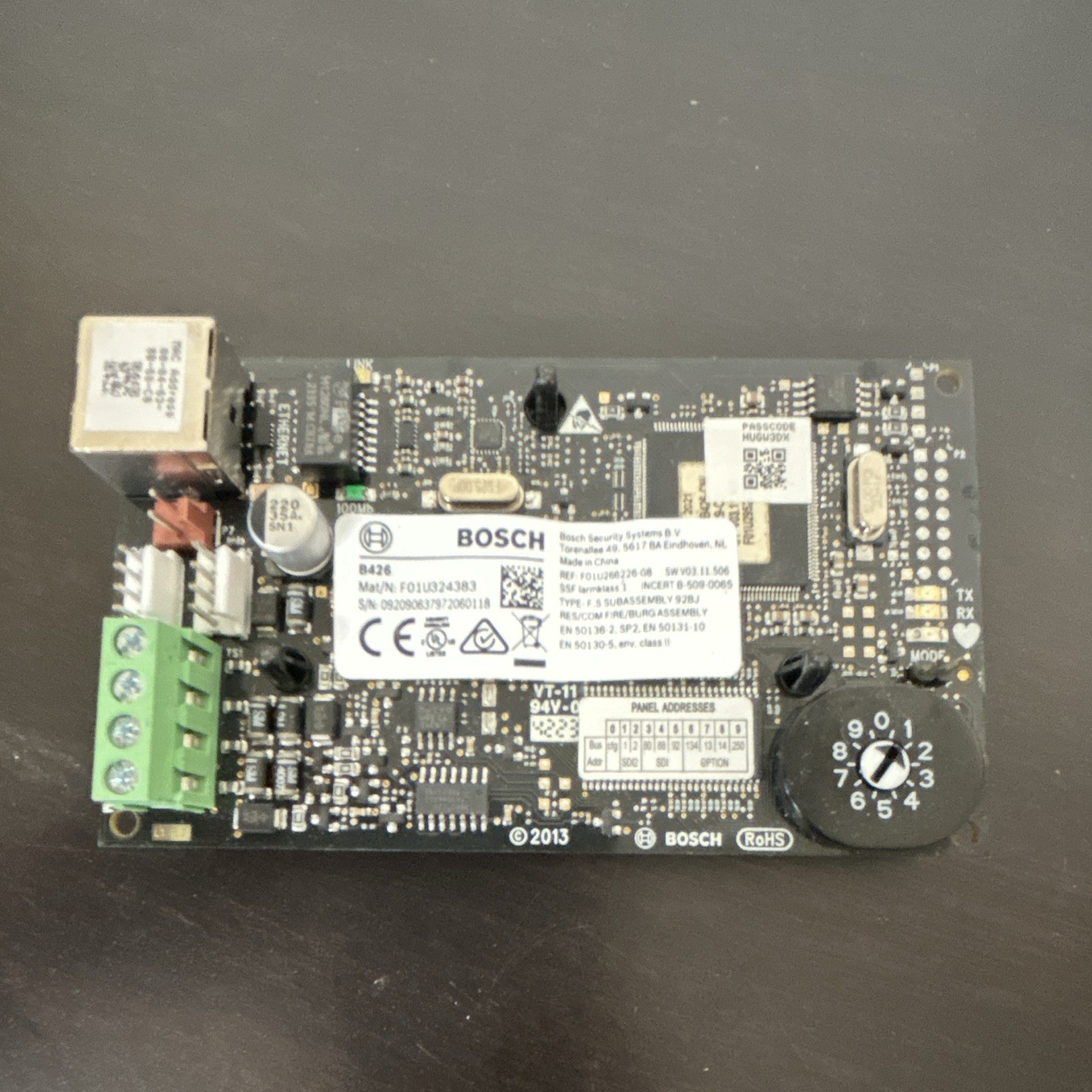 Bosch B426 Alarm Control Panel Communication Module Circuit Board PCB