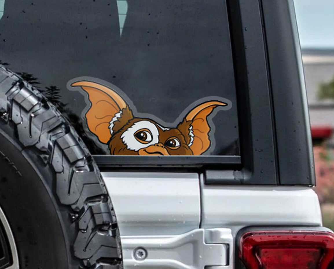 Peeking Gizmo Transparent Vinyl Sticker - Gremlins Car Skateboard Laptop Decal