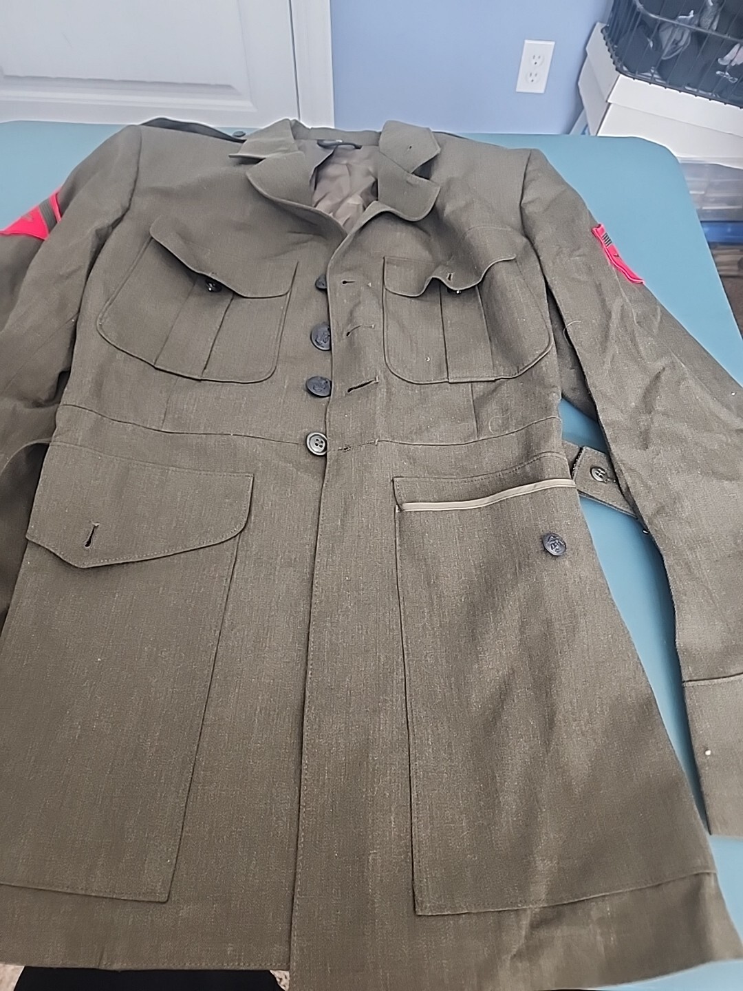 Military COAT, GABARDINE, MC SHADE 2212 Poly Wool Regular Small