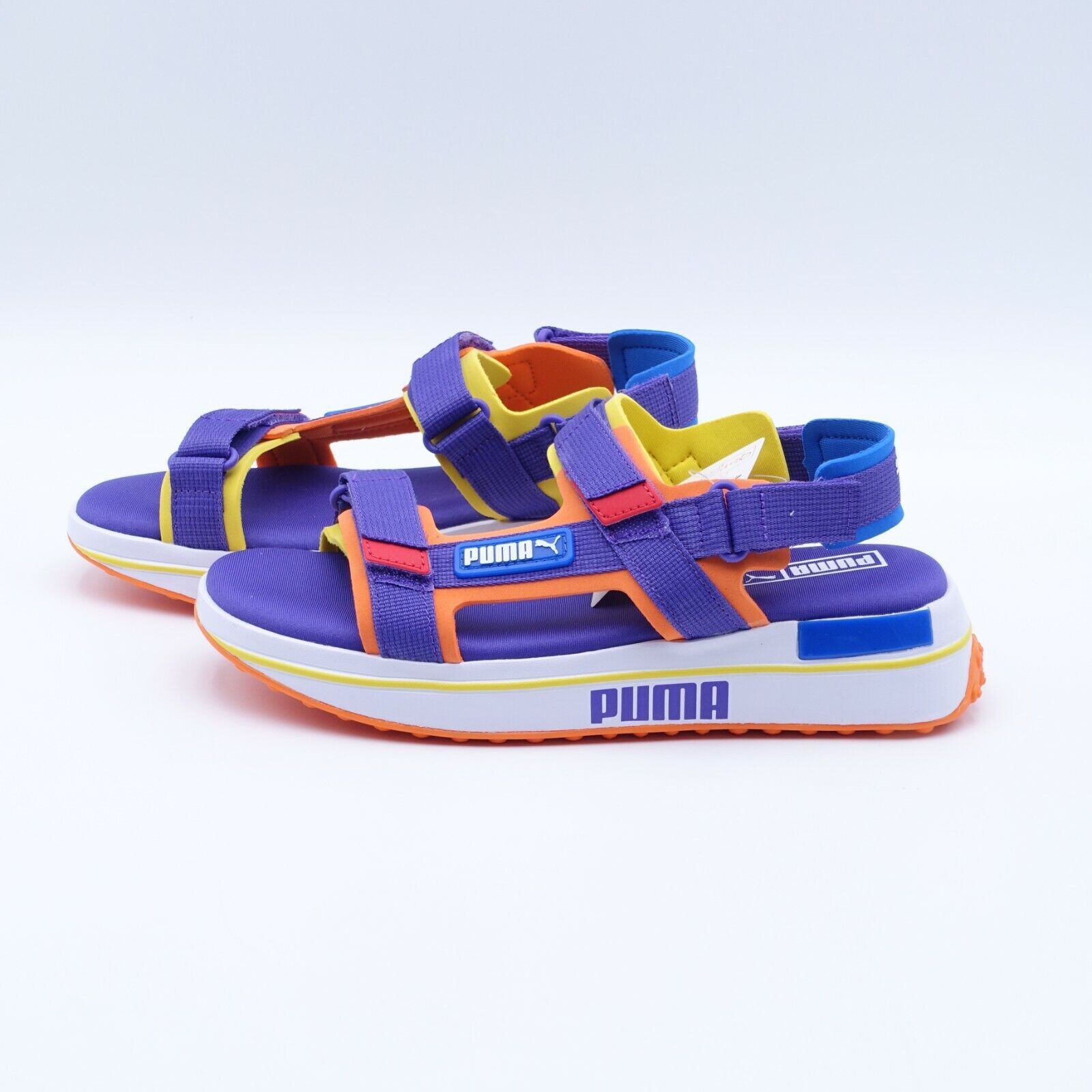 PUMA Women's Future Rider Game On Strappy Sandals 371964-04 Purple/Orange/White