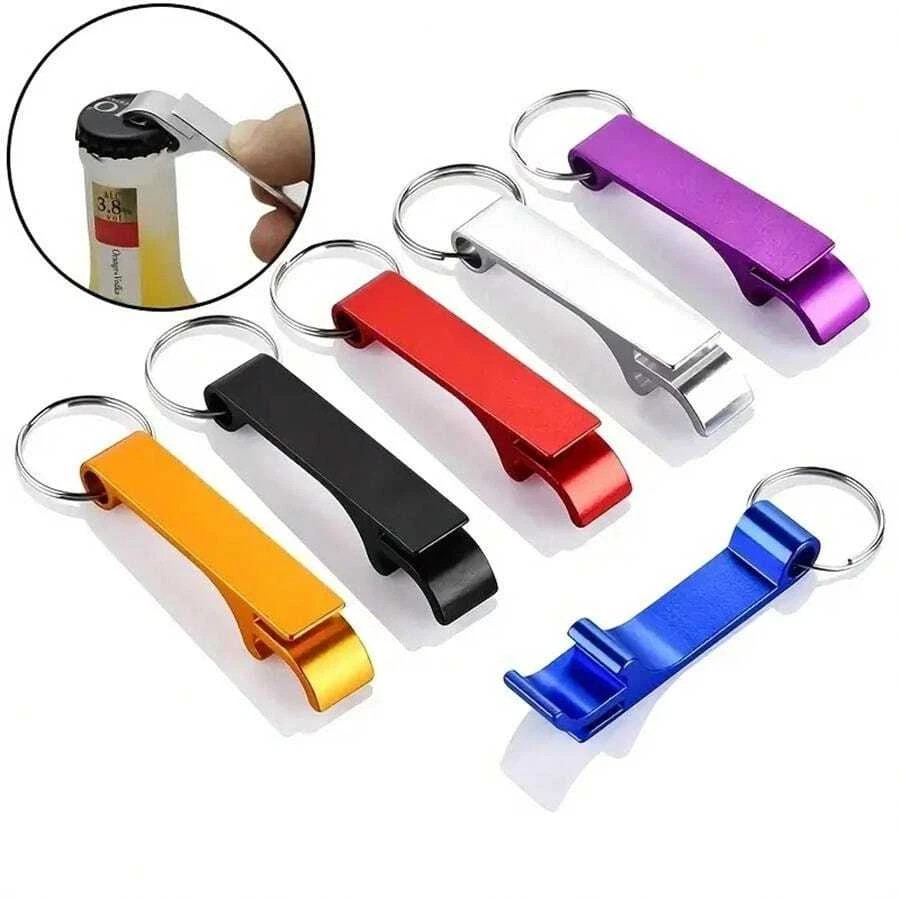 Aluminium Beer Bottle Opener Keychain 1pc  Portable Can Beverage Opener Keyring.