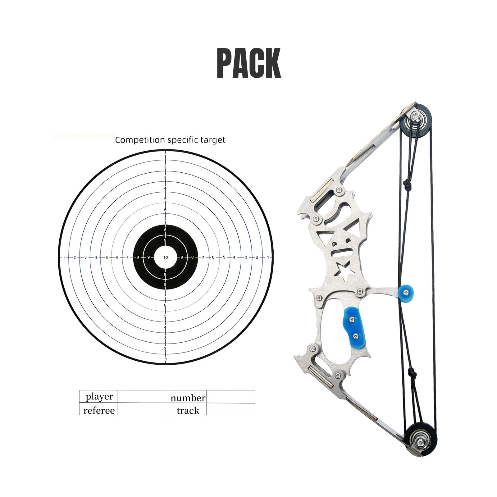 5.9" Compound Bow and Arrow Set, Mini Archery Bow Set with 12 Arrows, Left an...