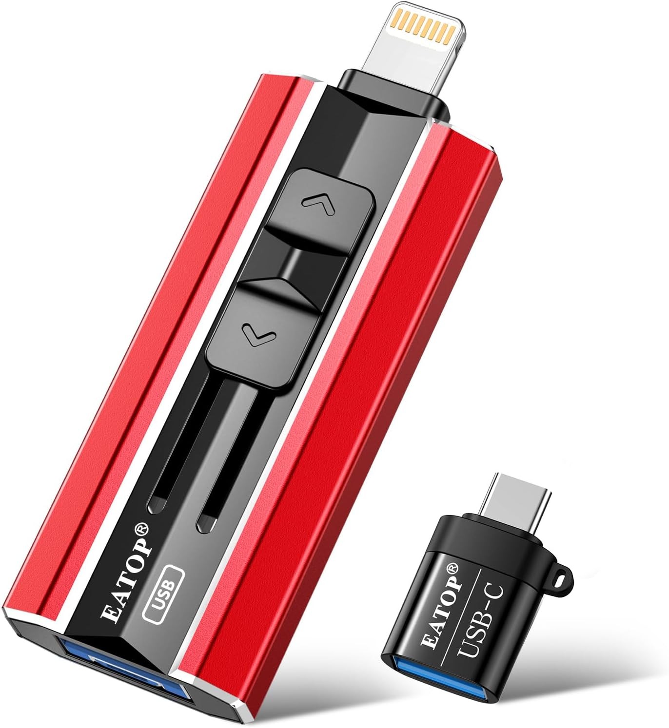 512GB Flash Drive for iPhone iPad Photo Backup External Memory Red