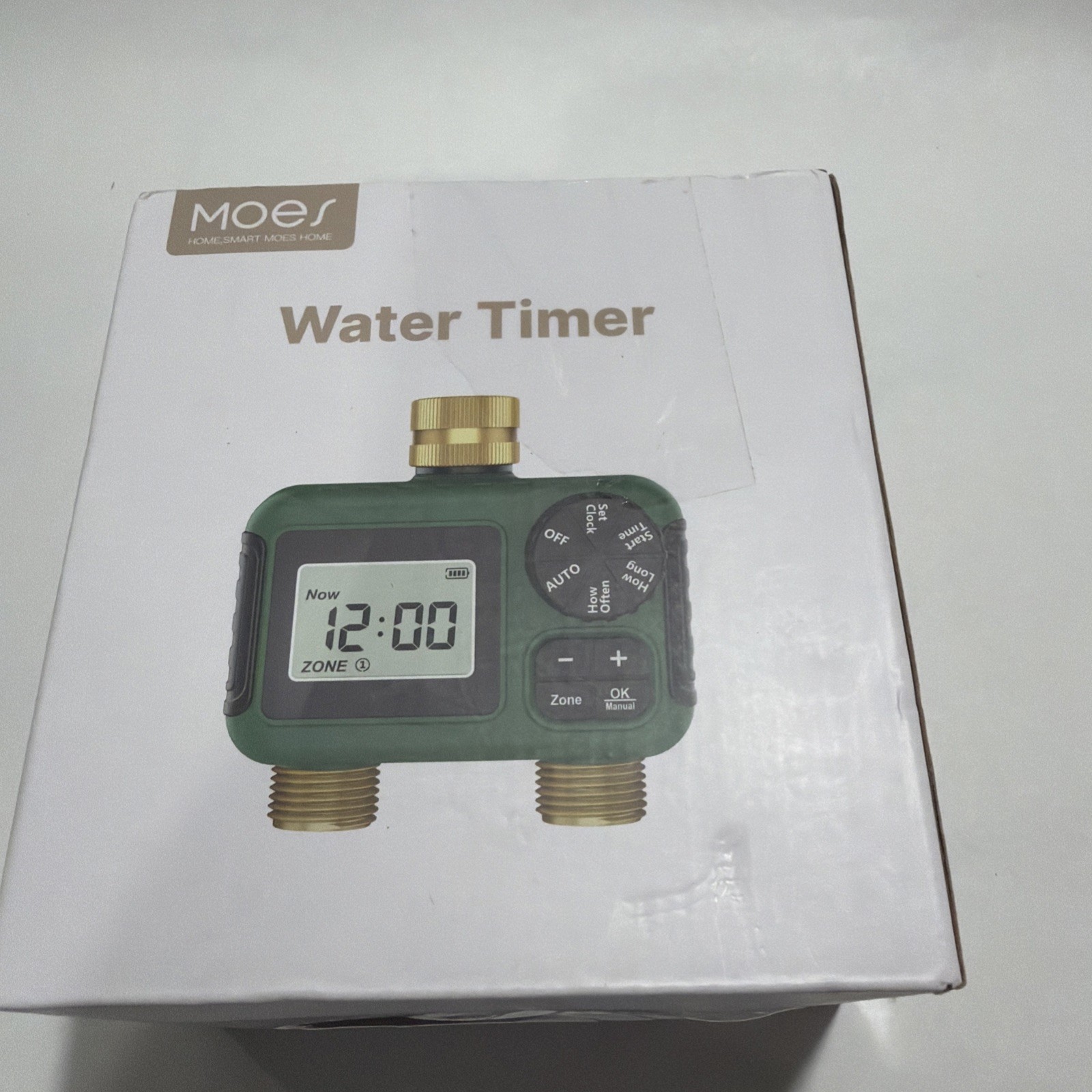 MOES 2 Outlet Sprinkler Timer, Brass Inlet & Outlet, Programmable Automatic A15