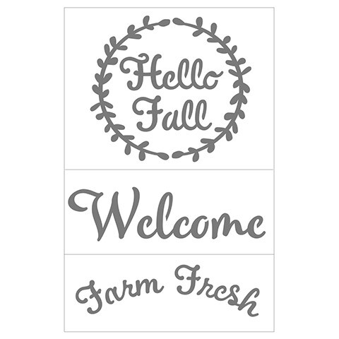 Large 11x17 Adhesive Stencils in Fall Designs, 6 pack
