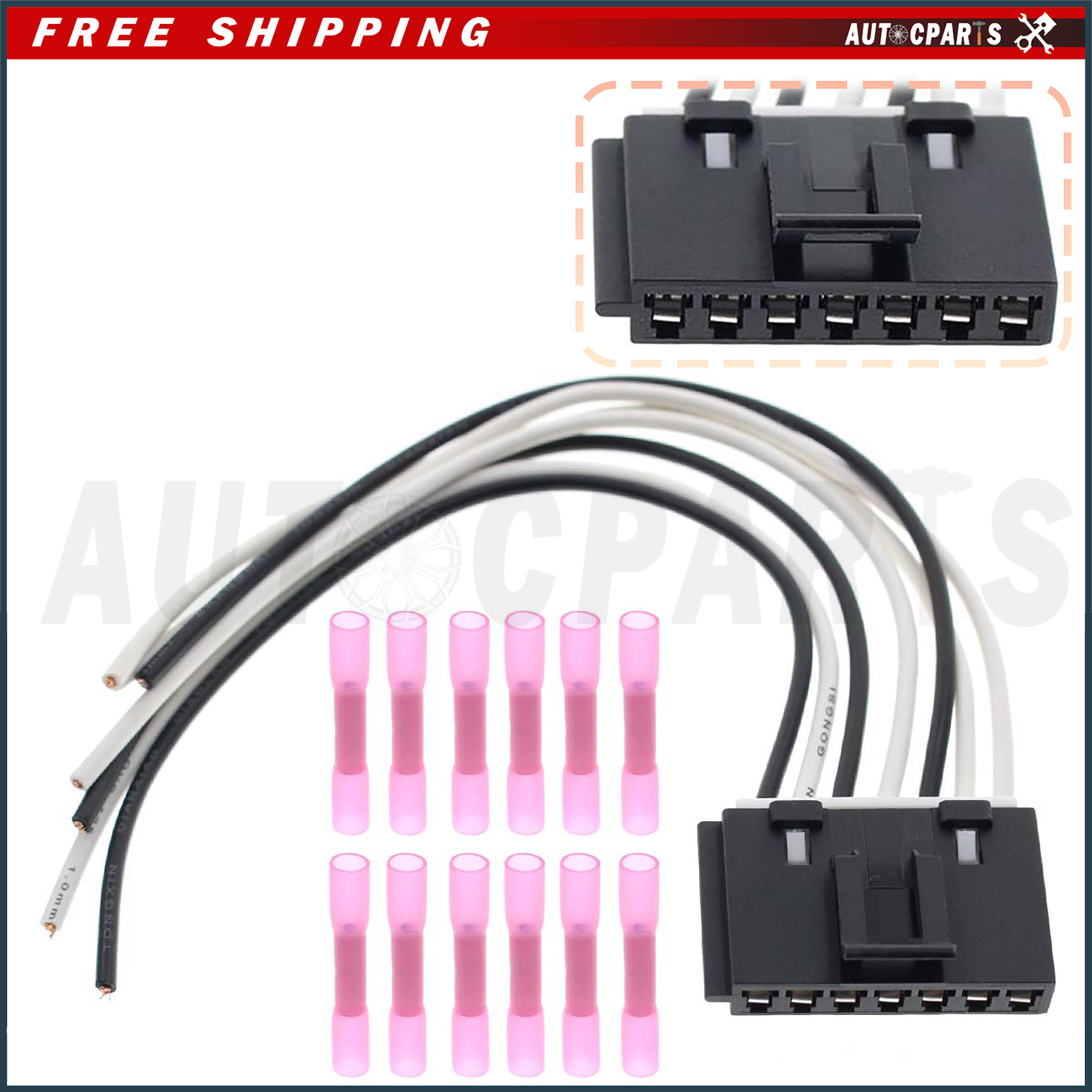 7 Wire Blower Motor Resistor Plug Connector for Chevy Silverado 1500 2500 3500