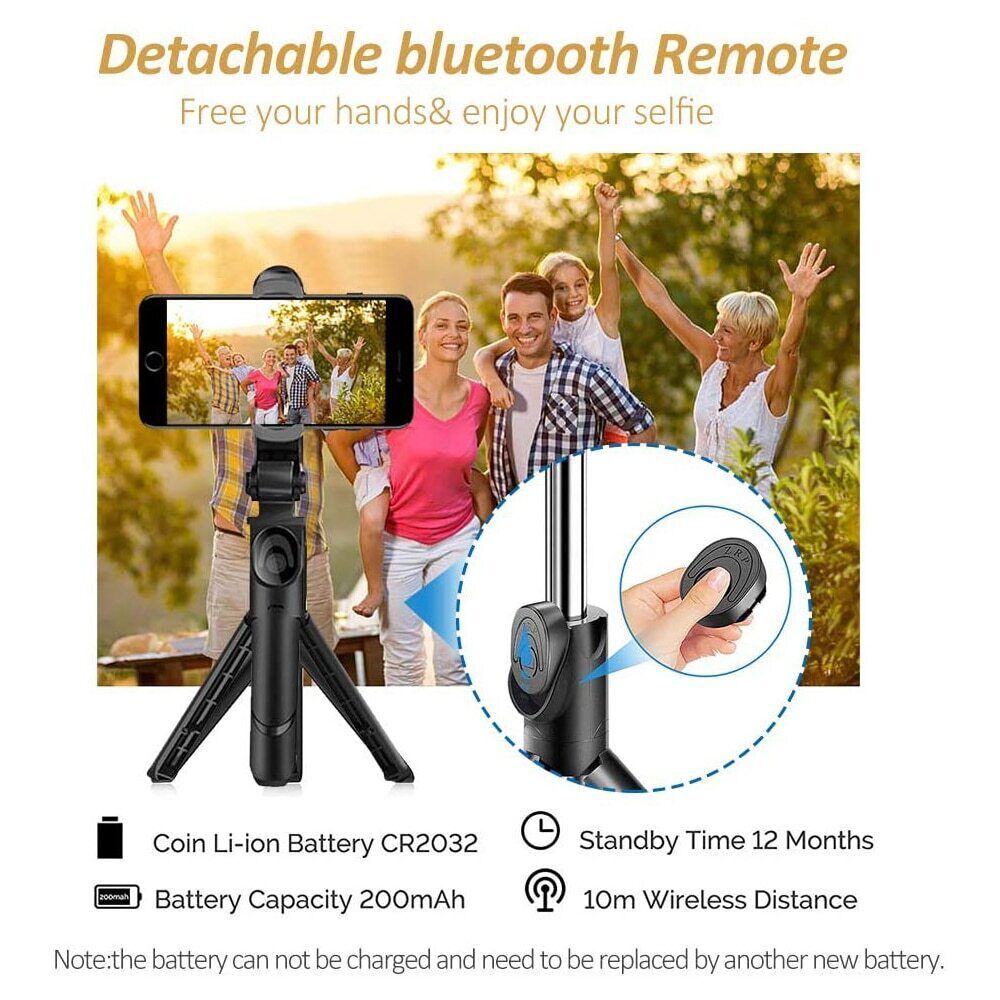 Compatible with iPhone/Android Selfie Stick Tripod for iPhone with Remote US