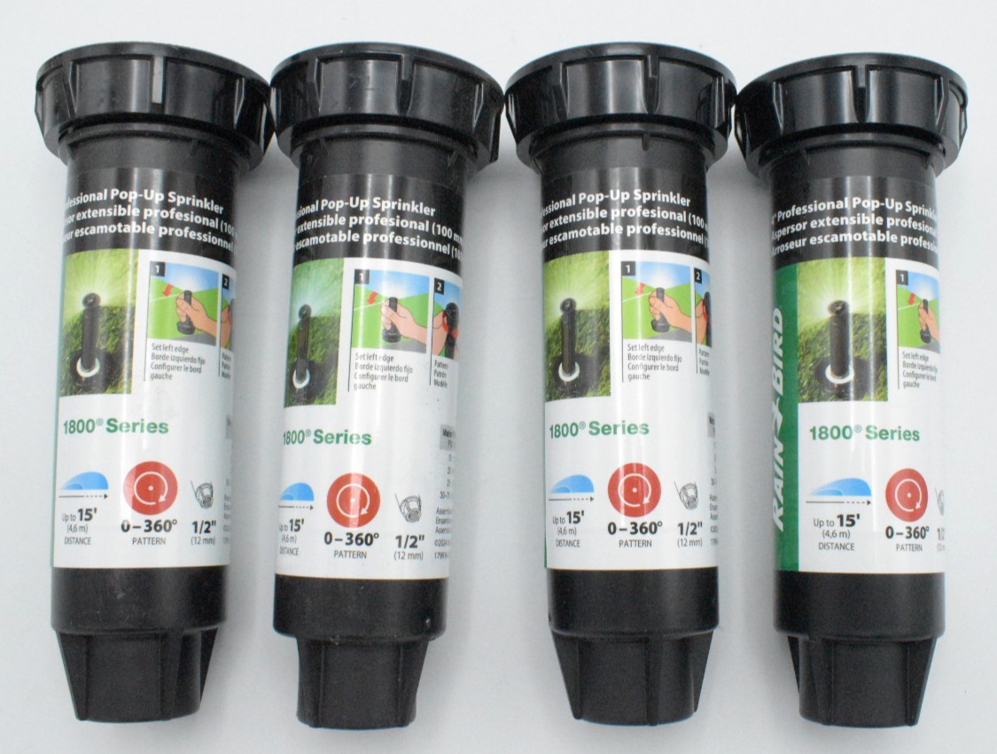 4 Pack - Rain Bird 1804VAN 4" Pop-Up Sprinkler 8'-15' Range 0°-360° Pattern