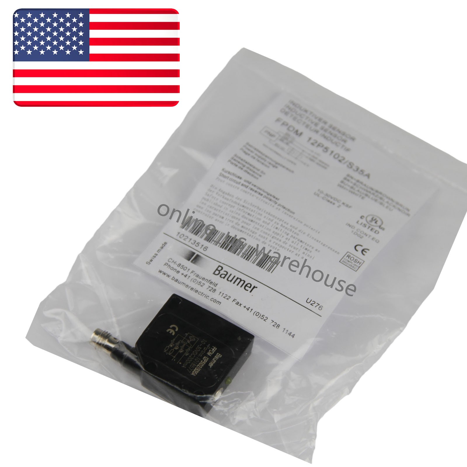 Photoelectric Sensor Switch For Baumer FPDM 12P5102/S35A FPDM12P5102-S35A