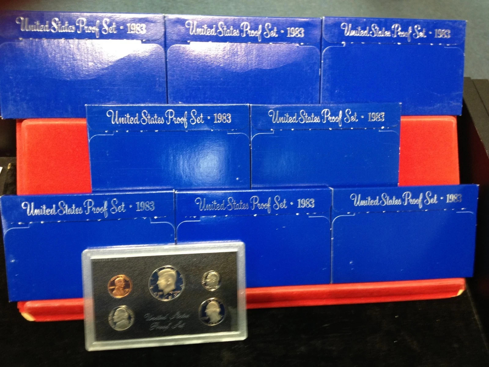 1983 S Proof set CN-Clad Kennedy Half dollar Washington - (OGP) 5 coins