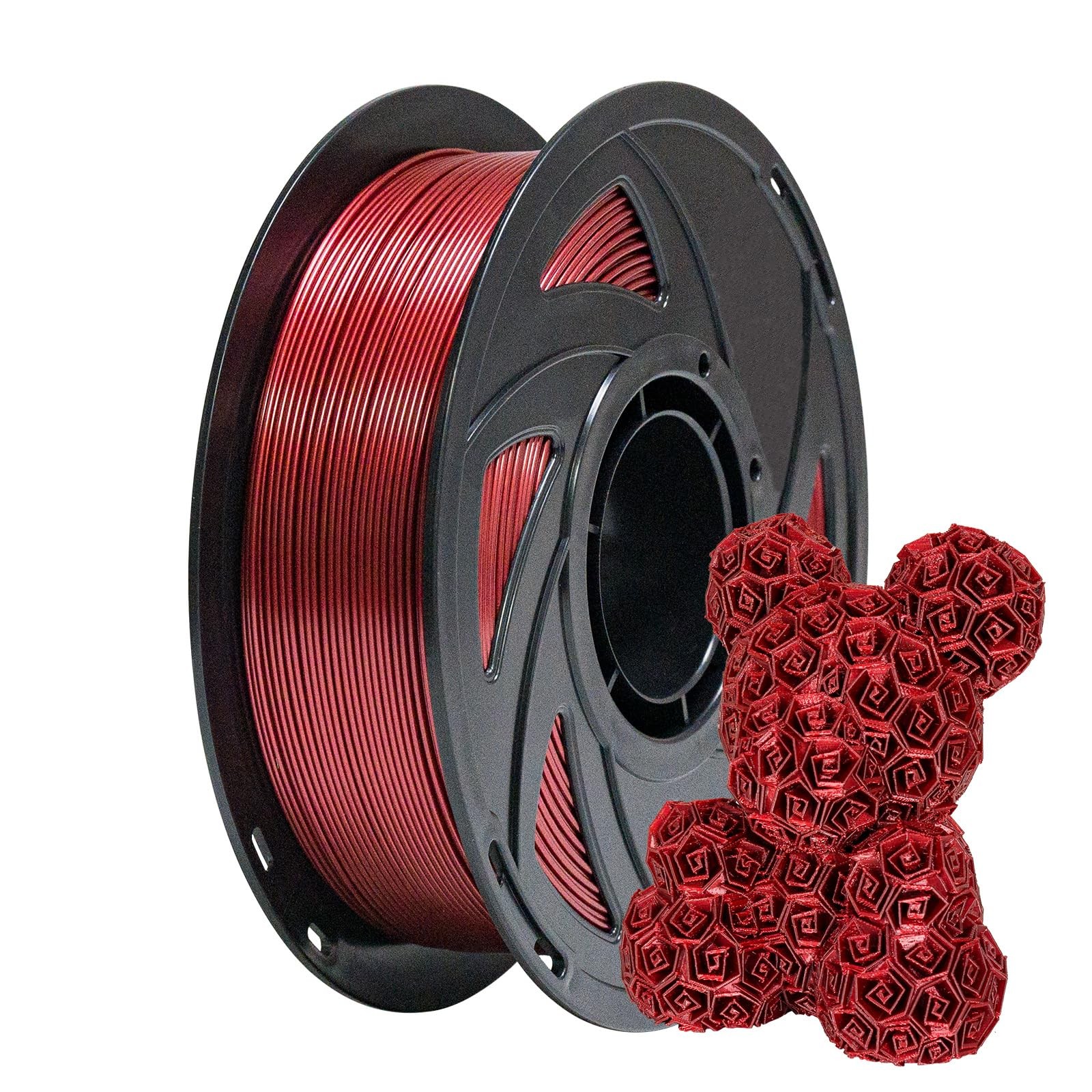 TRONXY PETG Filament, 1.75mm Red, 1kg (2.2lbs), Metallic Gloss, 0.03mm Accura...