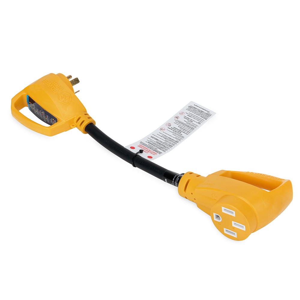 Camco Power Grip RV 18" 30Amp Circuit Analyzer Dogbone - Integrated Surge Pro...