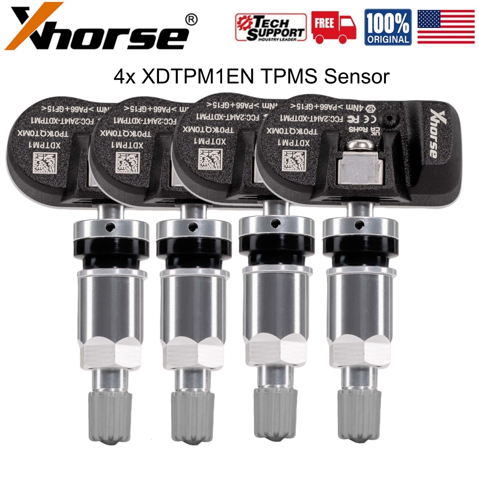 4x Xhorse XDTPM1EN TPMS Sensor Universal Programmable Sensor for VVDI Max Pro