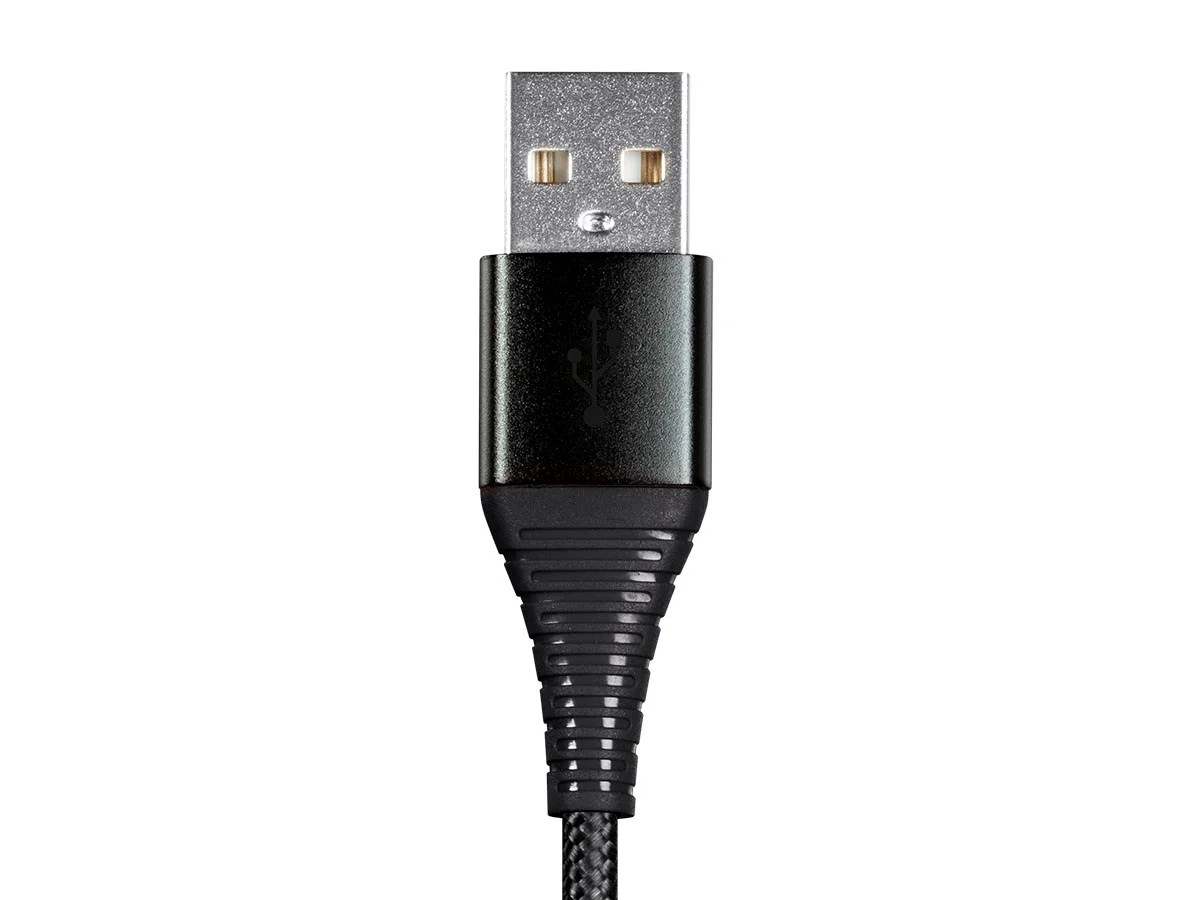 Monoprice USB 2.0 Micro B to Type A Charge & Sync Braided Cable - 6ft - Black