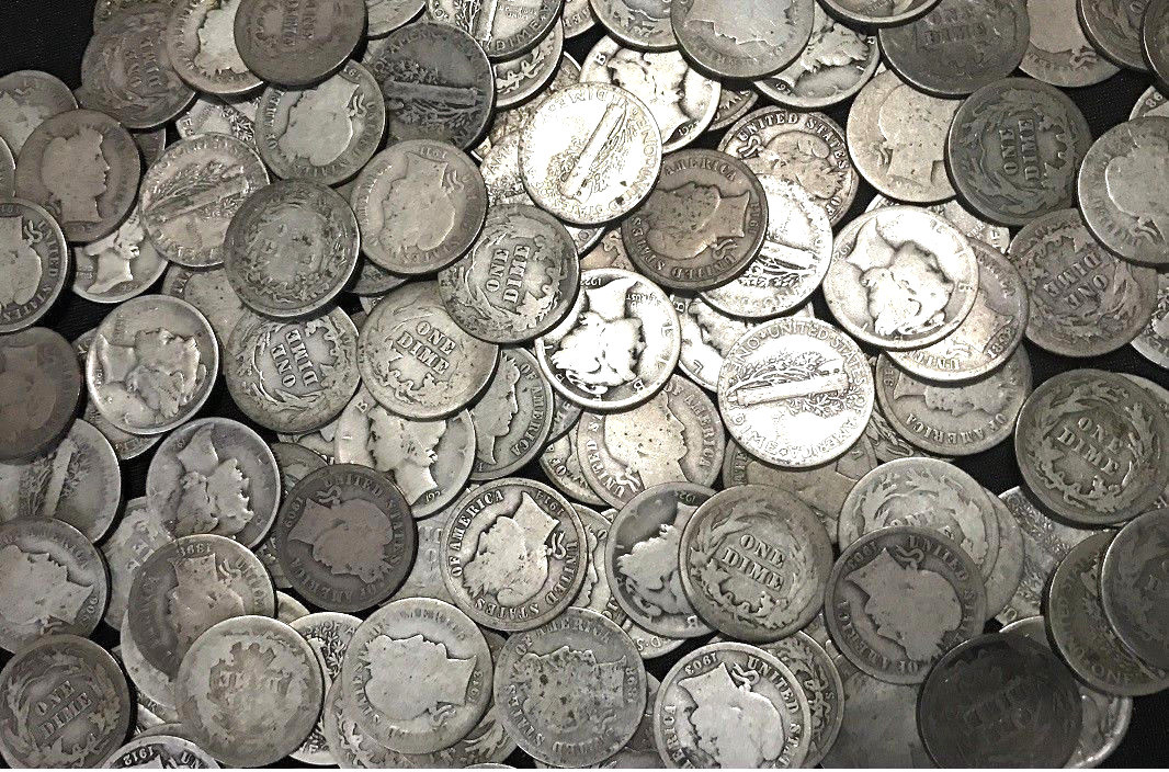 Mercury Dime + Barber Dime ✯ Old U.S. SILVER Estate Coin Lots ✯ Antique Vintage✯