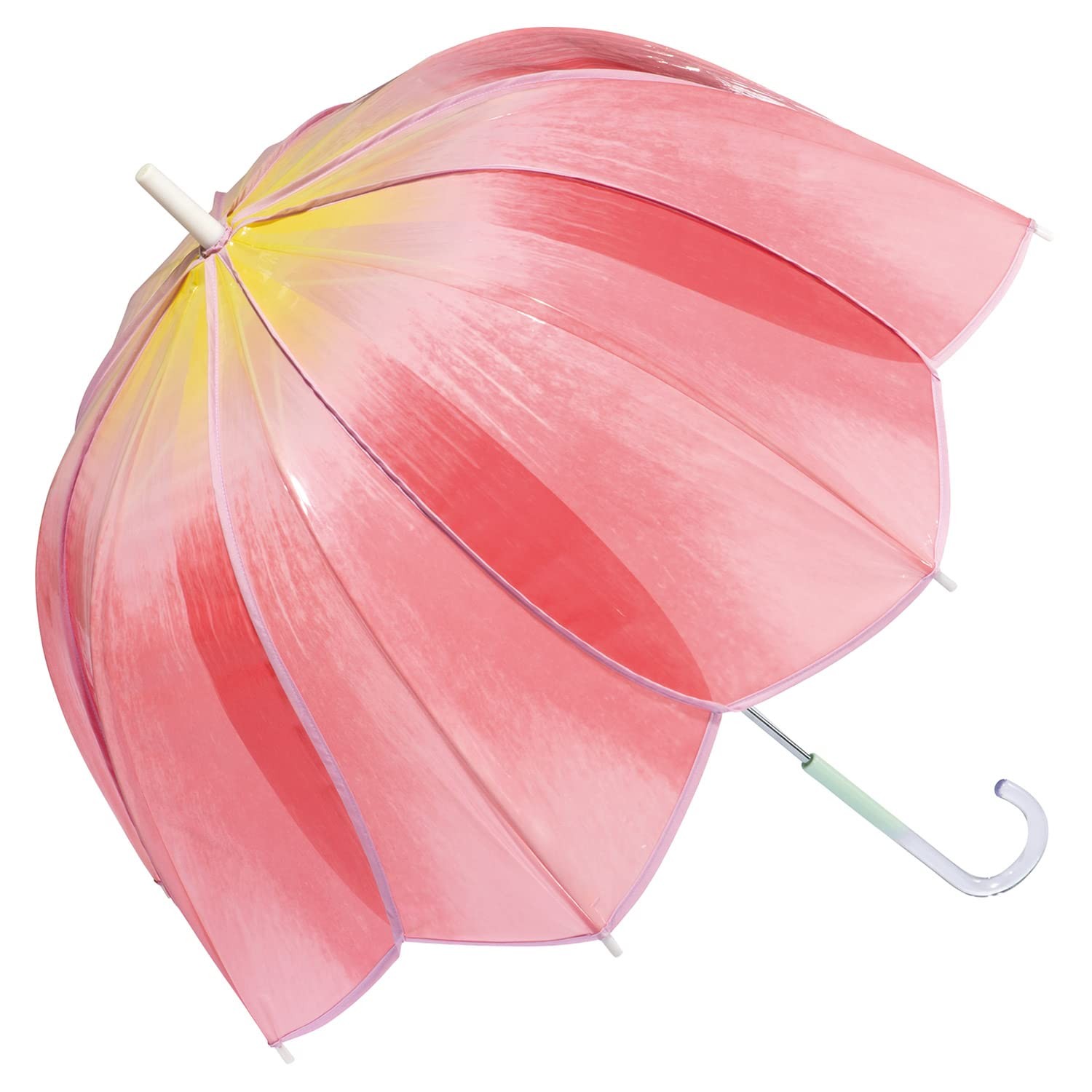 Wpc Tulip Umbrella Clear Vinyl Long 61cm Pink Women Japan New
