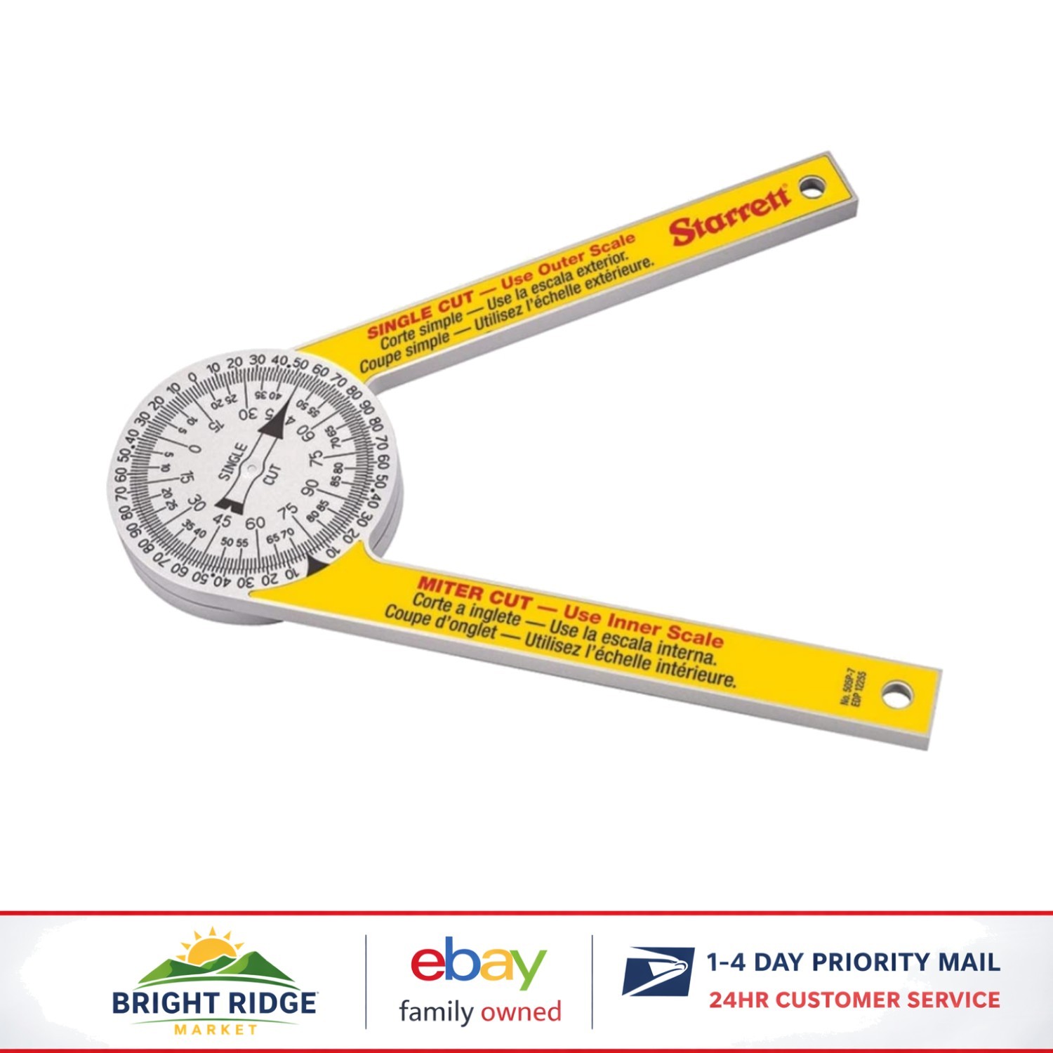 Compact Miter Protractor with Laser Scales for Carpentry and Plumbing Tasks