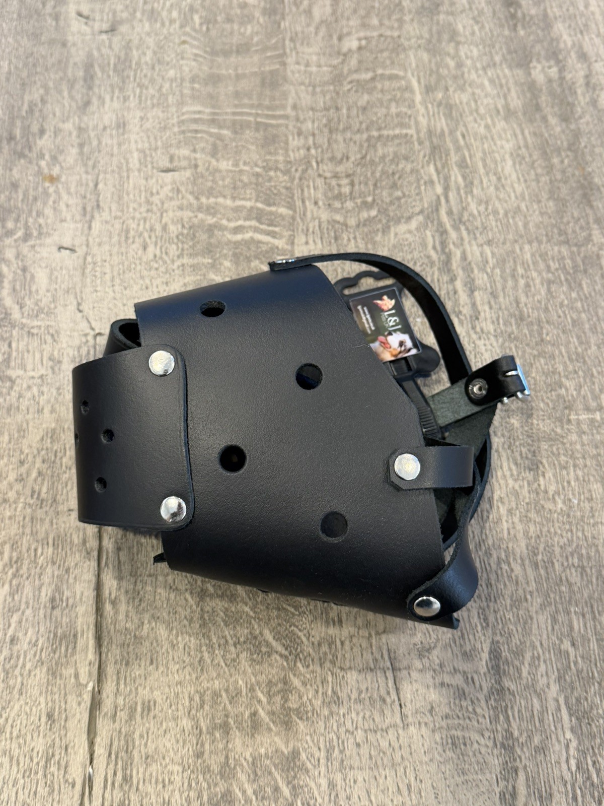 Strong  Leather Dog Muzzle for Bull Terrier and other similar snout