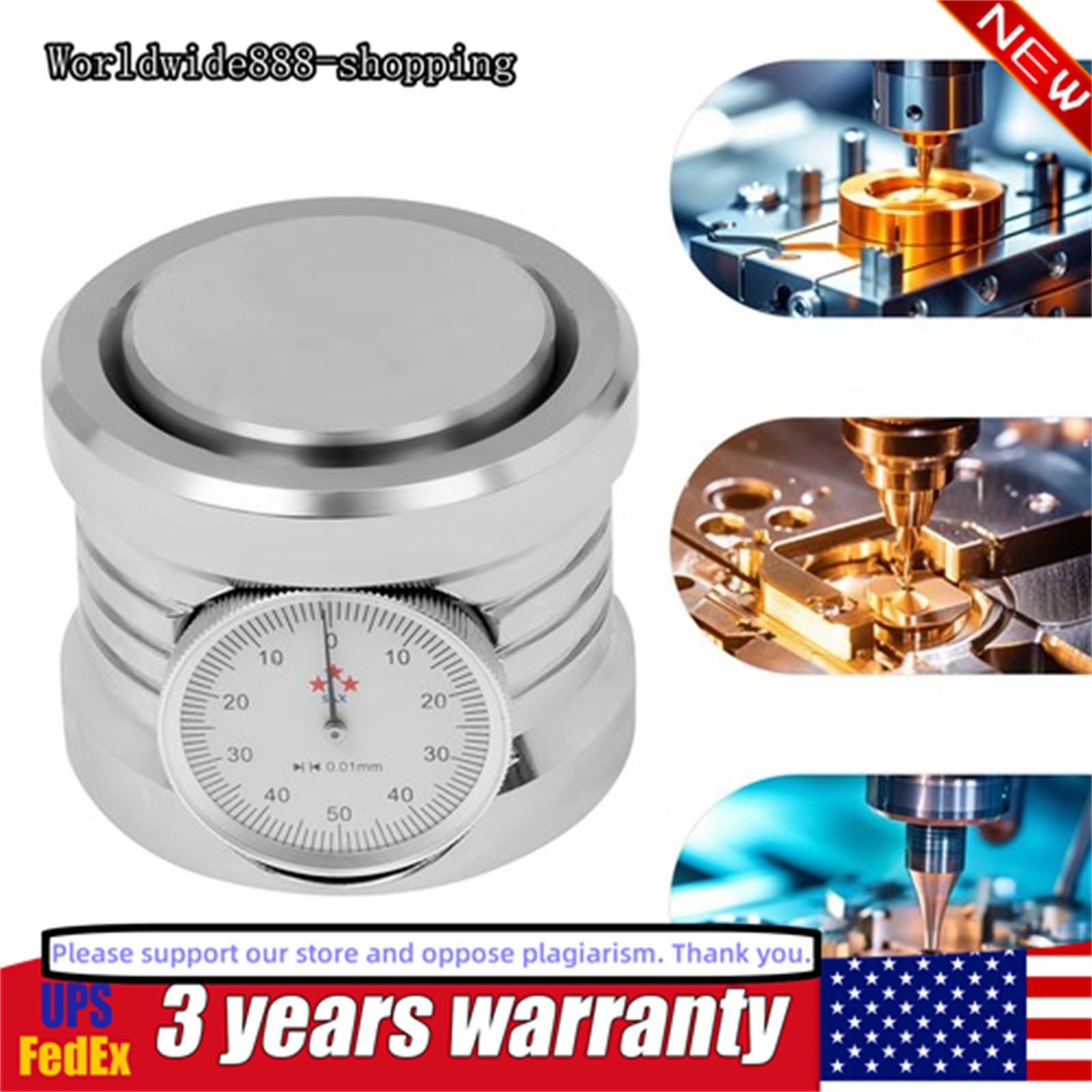Magnetic Z Axis Dial Zero Pre Setter Tool Measuring Range: 0-3mm/0-0.12inch
