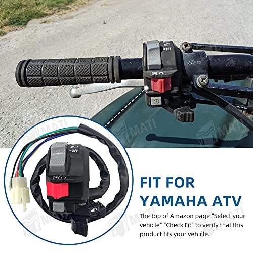 Left Handlebar Control Engine Start Run Off Headlight Switch for Yamaha ATV