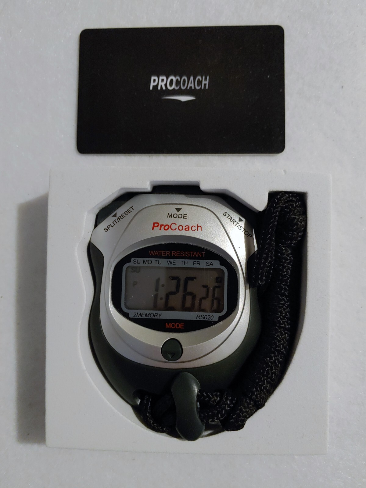 ProCoach Sports Stopwatch Timer RS020 Large Display Used Very Little NEW BATTERY