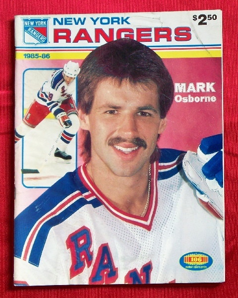 New York Rangers vs Minnesota North Stars Program 1986