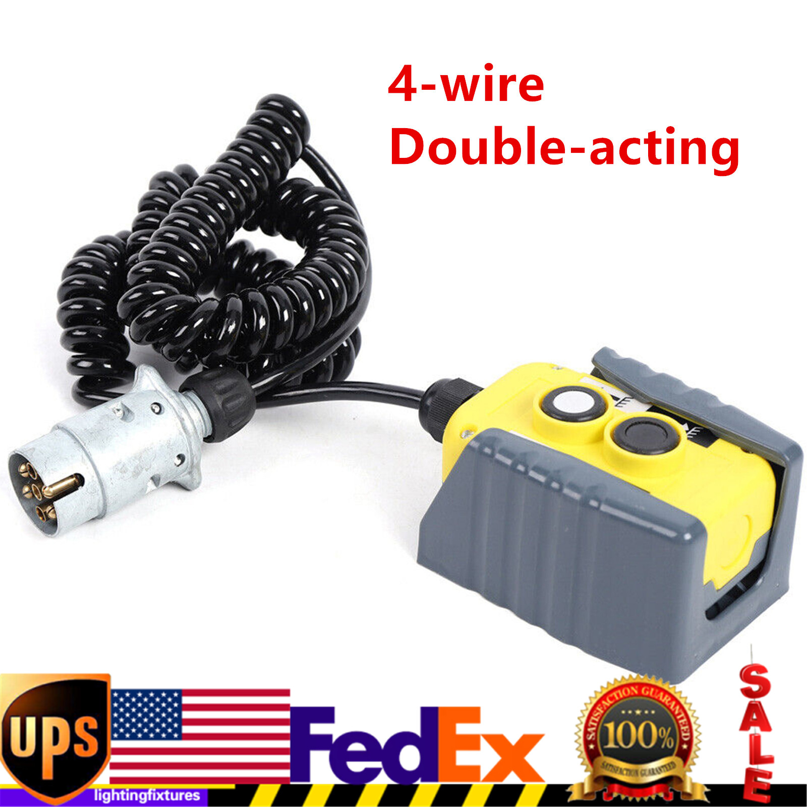 Dump Trailer Remote Control Switch 4 Wire For 12V Double Acting Hydraulic Pump