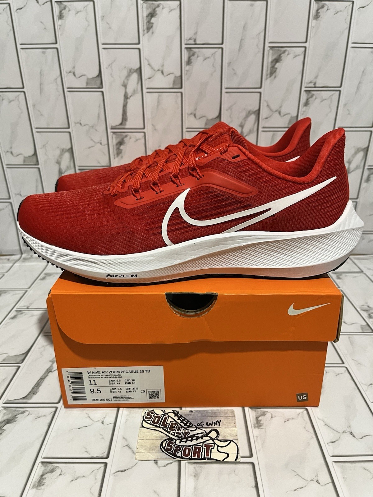 New Nike Air Zoom Pegasus 39 Red White Running Shoes Training Gym Womens 11