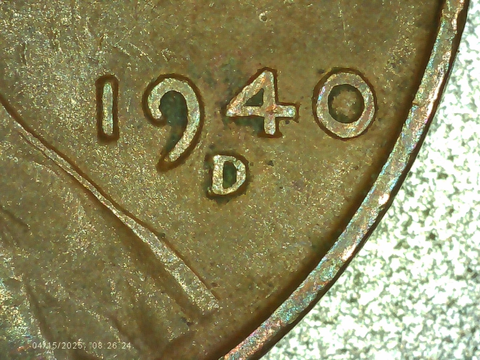 1940D Lincoln Wheat Penny NICE LAMINATION ERROR Coin