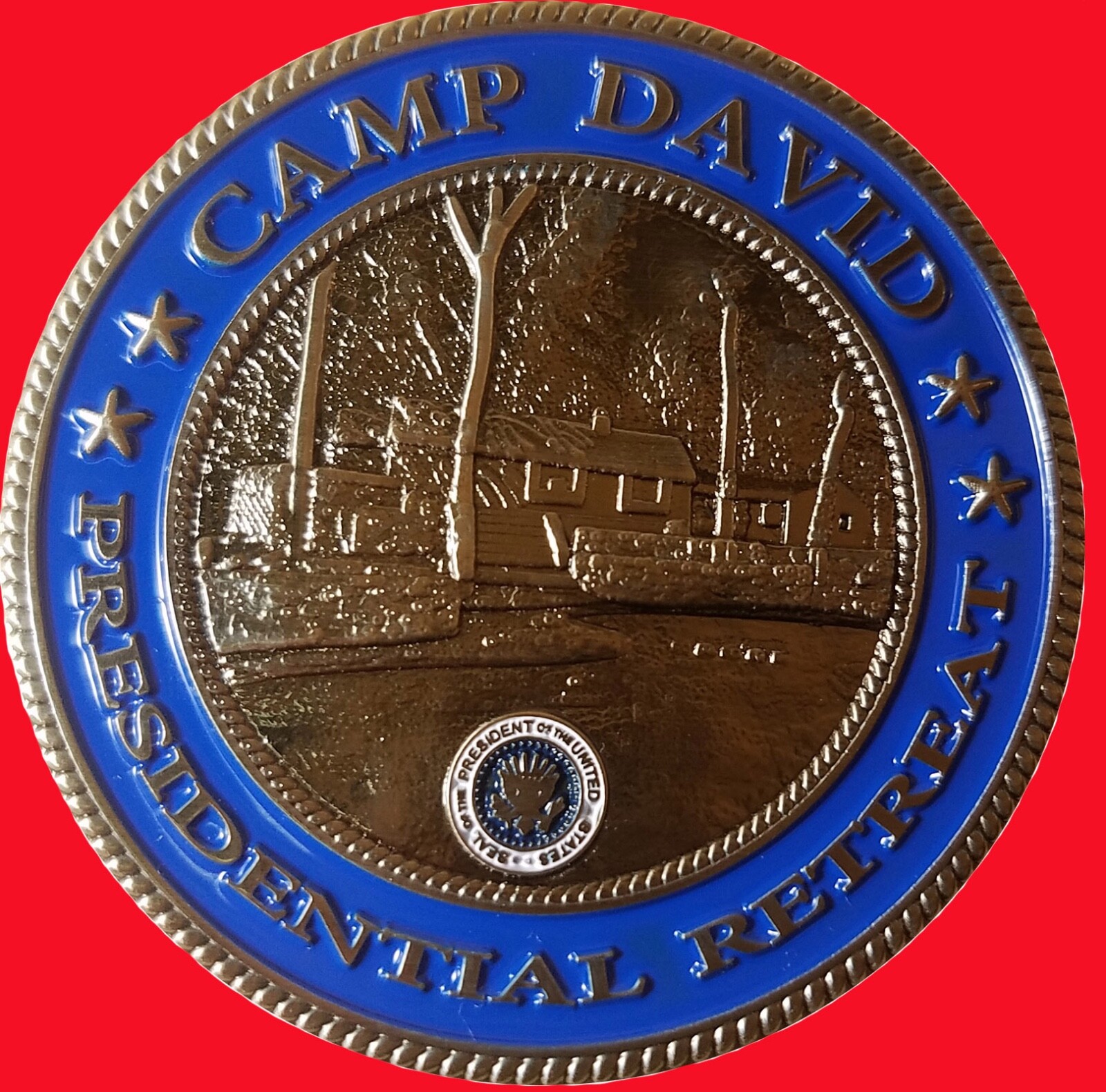 CAMP DAVID PRESIDENTIAL RETREAT SPECIAL MISSIONS COMMAND CHALLENGE COIN 2" t  38