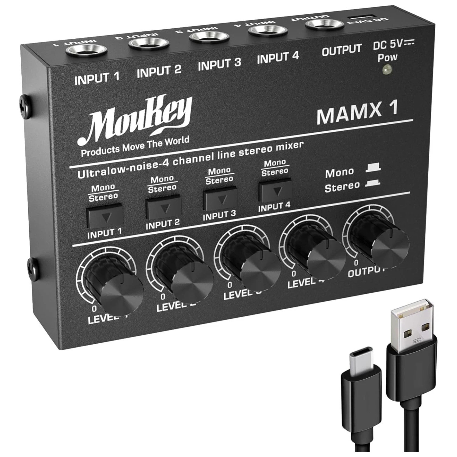 Ultra-Low Noise 4-Ch Line Mixer for Music Enthusiasts